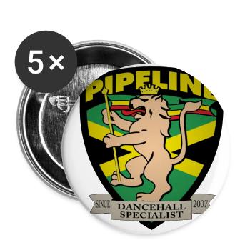 PIPELINE // Die LOGO Serie Pure - Buttons groß 56 mm (5er Pack) - Weiß - Vorne