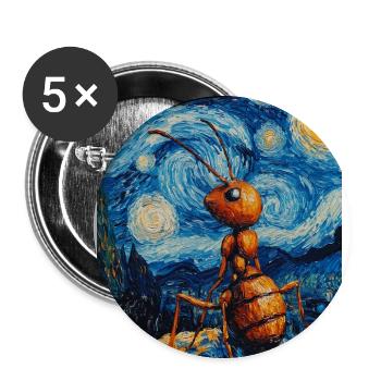 Ameise - Buttons groß 56 mm (5er Pack) - Weiß - Vorne
