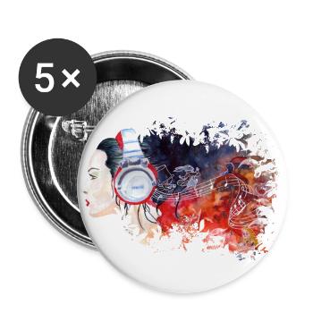 White Rabbit - Buttons groß 56 mm (5er Pack) - Weiß - Vorne