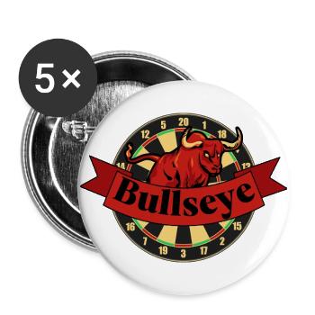 Bullseye Darts - Buttons groß 56 mm (5er Pack) - Weiß - Vorne