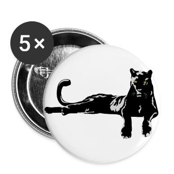 Panther Big Cat Predator - Chill - Lot de 5 grands badges (56 mm) - blanc - Devant