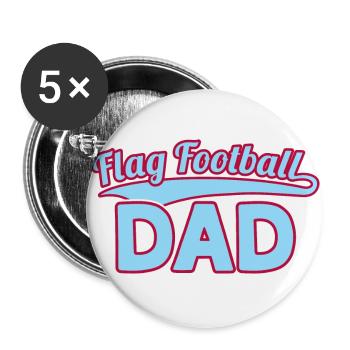 Flag Football Dad - Vater - Buttons large 2.2''/56 mm (5-pack) - white - Front