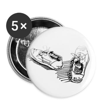 Schuhe - Buttons groß 56 mm (5er Pack) - Weiß - Vorne
