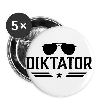 71 Diktator Sonnenbrille deutsch - Buttons groß 56 mm (5er Pack) - Weiß - Vorne