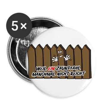 A wink with the fence post cartoon drawing - Buttons large 2.2''/56 mm (5-pack) - white - Front