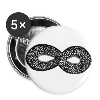 sketch infinity heart design | original by. MMJ49 - Buttons large 2.2''/56 mm (5-pack) - white - Front