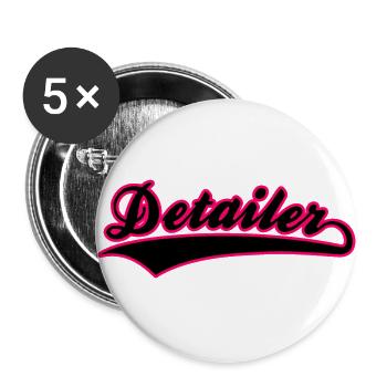 Car Detailer, Car Lover, Vehicle Detailer - Buttons large 2.2''/56 mm (5-pack) - white - Front