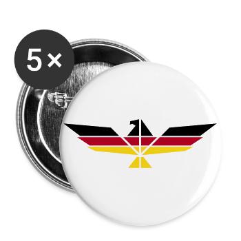German eagle - Buttons large 2.2''/56 mm (5-pack) - white - Front