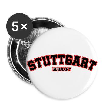 Stuttgart Germany Schwaben Stadt Team - Buttons large 2.2''/56 mm (5-pack) - white - Front