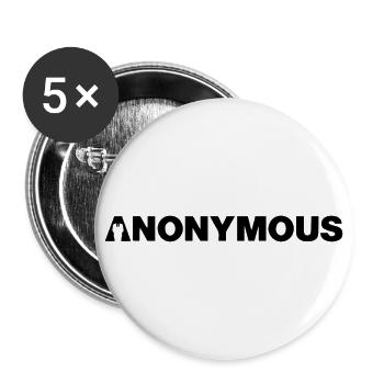 Anonymous - We are legion - Expect us - Shirt - Buttons large 2.2''/56 mm (5-pack) - white - Front