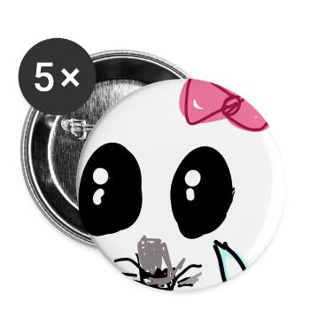 Illustration,Animal,Grey,Sad Hamster - Buttons large 2.2''/56 mm (5-pack) - white - Front