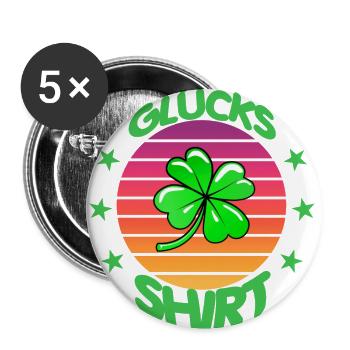 Liebe Freunde Familie Partner Glück Spaß Leben - Buttons groß 56 mm (5er Pack) - Weiß - Vorne