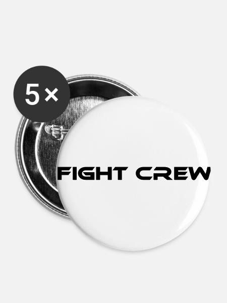 Fight Crew - Buttons groß 56 mm (5er Pack) - Weiß