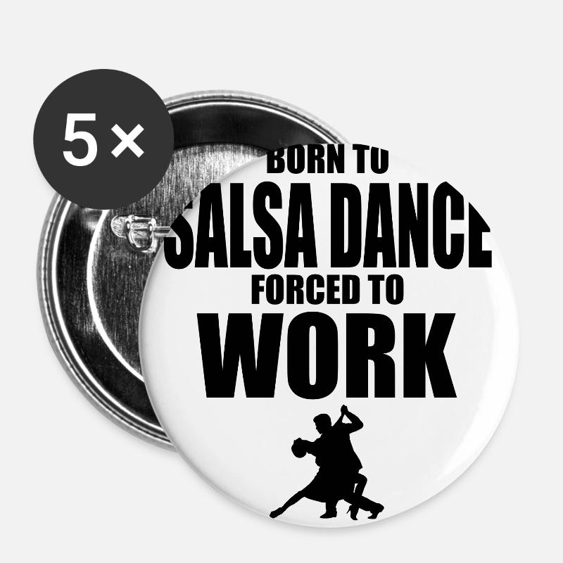 Salsa dancing - Buttons large 2.2''/56 mm (5-pack) - white