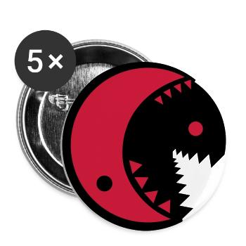 Alternative yin yang - Buttons large 2.2''/56 mm (5-pack) - white - Front