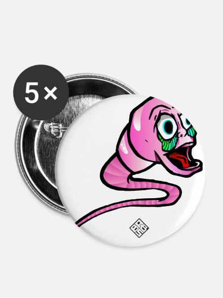 Spermo-Herkunft - Buttons groß 56 mm (5er Pack) - Weiß