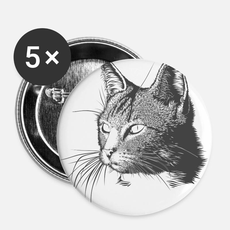 cat - Buttons large 2.2''/56 mm (5-pack) - white