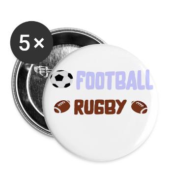 Les dieux Tennis cadeau - Lot de 5 grands badges (56 mm) - blanc - Devant