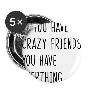 Bester Freund. Freunde. Zitate. Freund - Buttons groß 56 mm (5er Pack) - Weiß - Vorne