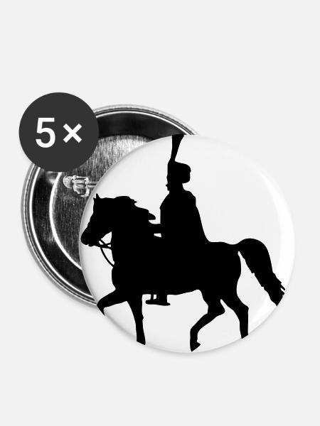 King Ernst August of Hanover - Buttons large 2.2''/56 mm (5-pack) - white