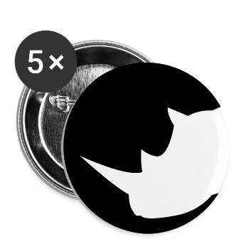 rhinoceros - Buttons large 2.2''/56 mm (5-pack) - white - Front