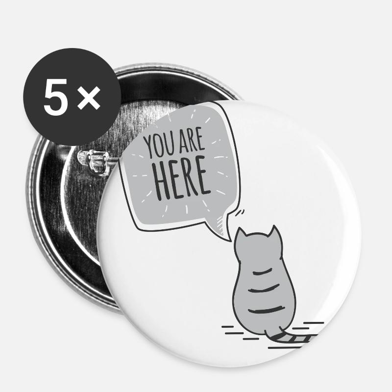 cat - Buttons large 2.2''/56 mm (5-pack) - white