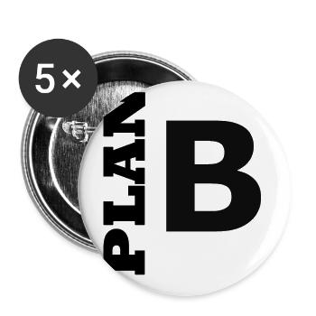 Plan B / Super as a gift idea - Buttons large 2.2''/56 mm (5-pack) - white - Front