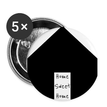 Home sweet home - Buttons large 2.2''/56 mm (5-pack) - white - Front