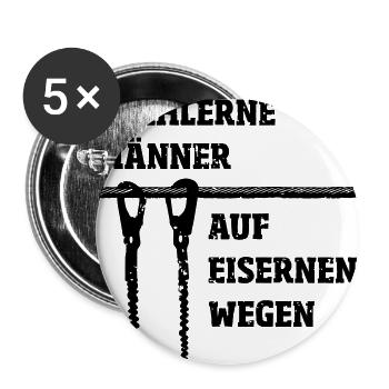 Via ferrata for tough men - Buttons large 2.2''/56 mm (5-pack) - white - Front