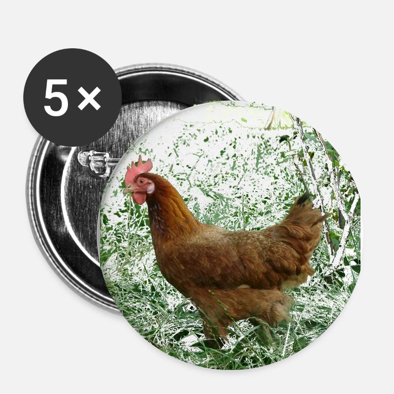 chicken - Buttons large 2.2''/56 mm (5-pack) - white