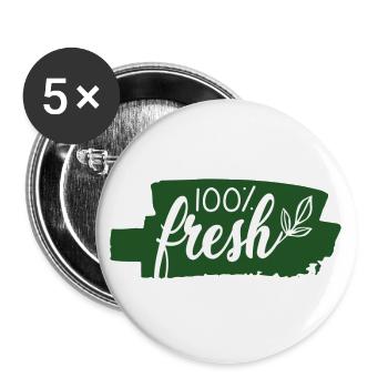 Veganer Vegetarier Tierschutz Geschenkidee - Buttons groß 56 mm (5er Pack) - Weiß - Vorne