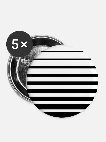 Linien Gradient Grafik - Buttons groß 56 mm (5er Pack) - Weiß