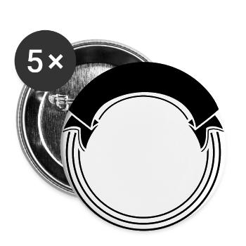Banner Circle Arch Wreath Frame Photo Frame Template - Buttons large 2.2''/56 mm (5-pack) - white - Front