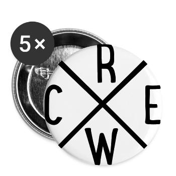 Équipage - Lot de 5 grands badges (56 mm) - blanc - Devant