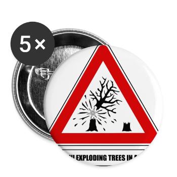 exploding trees,  exploding trees Austria - Buttons large 2.2''/56 mm (5-pack) - white - Front