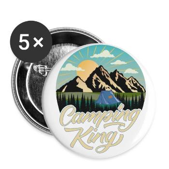 Camping - Buttons large 2.2''/56 mm (5-pack) - white - Front