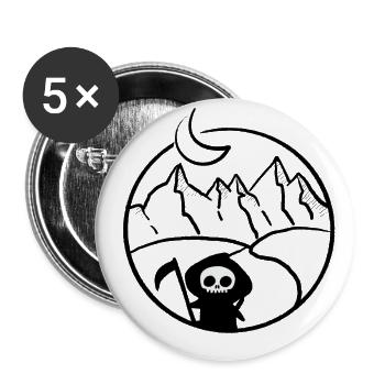 tot - Buttons groß 56 mm (5er Pack) - Weiß - Vorne