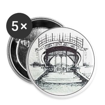 Wage hall Zeche Zollern Dortmund - Buttons large 2.2''/56 mm (5-pack) - white - Front