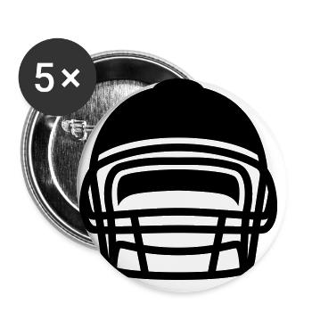 Football Helm - Buttons groß 56 mm (5er Pack) - Weiß - Vorne