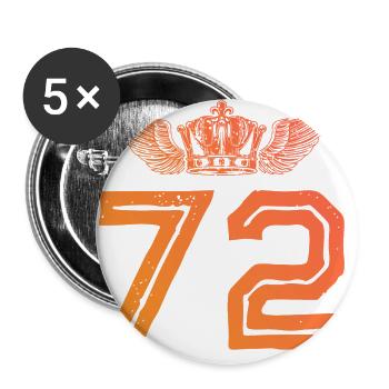 72 Number crown - Buttons large 2.2''/56 mm (5-pack) - white - Front