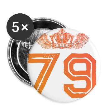 79 Number crown - Buttons large 2.2''/56 mm (5-pack) - white - Front