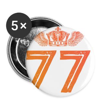 77 Number crown - Buttons large 2.2''/56 mm (5-pack) - white - Front