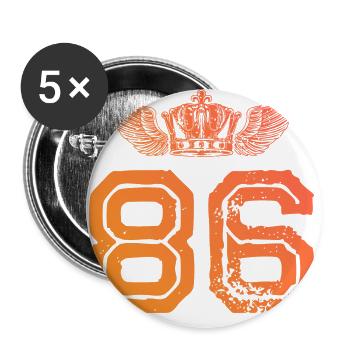 86 Number crown - Buttons large 2.2''/56 mm (5-pack) - white - Front