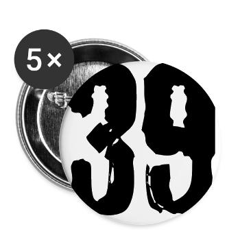 39 Number jersey - Buttons large 2.2''/56 mm (5-pack) - white - Front