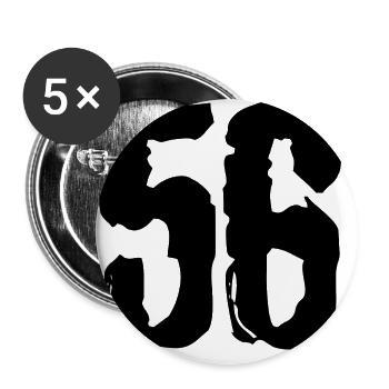 56 Number jersey - Buttons large 2.2''/56 mm (5-pack) - white - Front
