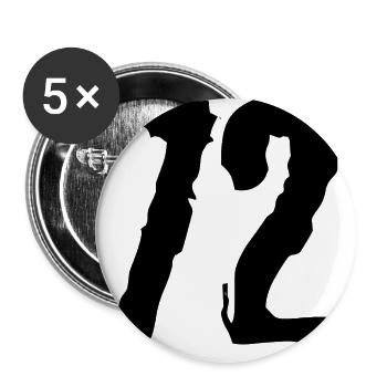 72 number jersey - Buttons large 2.2''/56 mm (5-pack) - white - Front