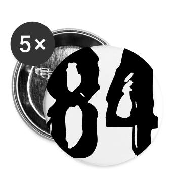 84 number jersey - Buttons large 2.2''/56 mm (5-pack) - white - Front