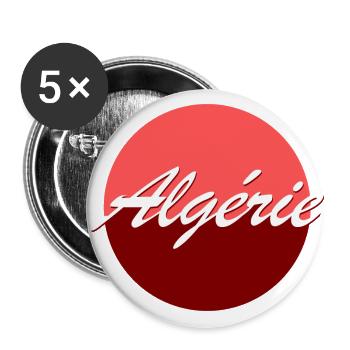 Algérie - Lot de 5 grands badges (56 mm) - blanc - Devant