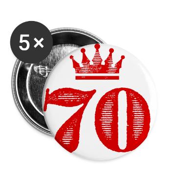 70 Number Crown - Buttons large 2.2''/56 mm (5-pack) - white - Front