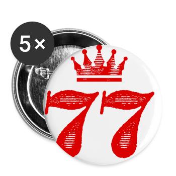 77 Number crown - Buttons large 2.2''/56 mm (5-pack) - white - Front